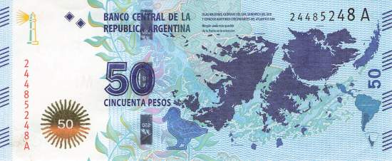 50 Pesos Argentinien 2015 p.362 A